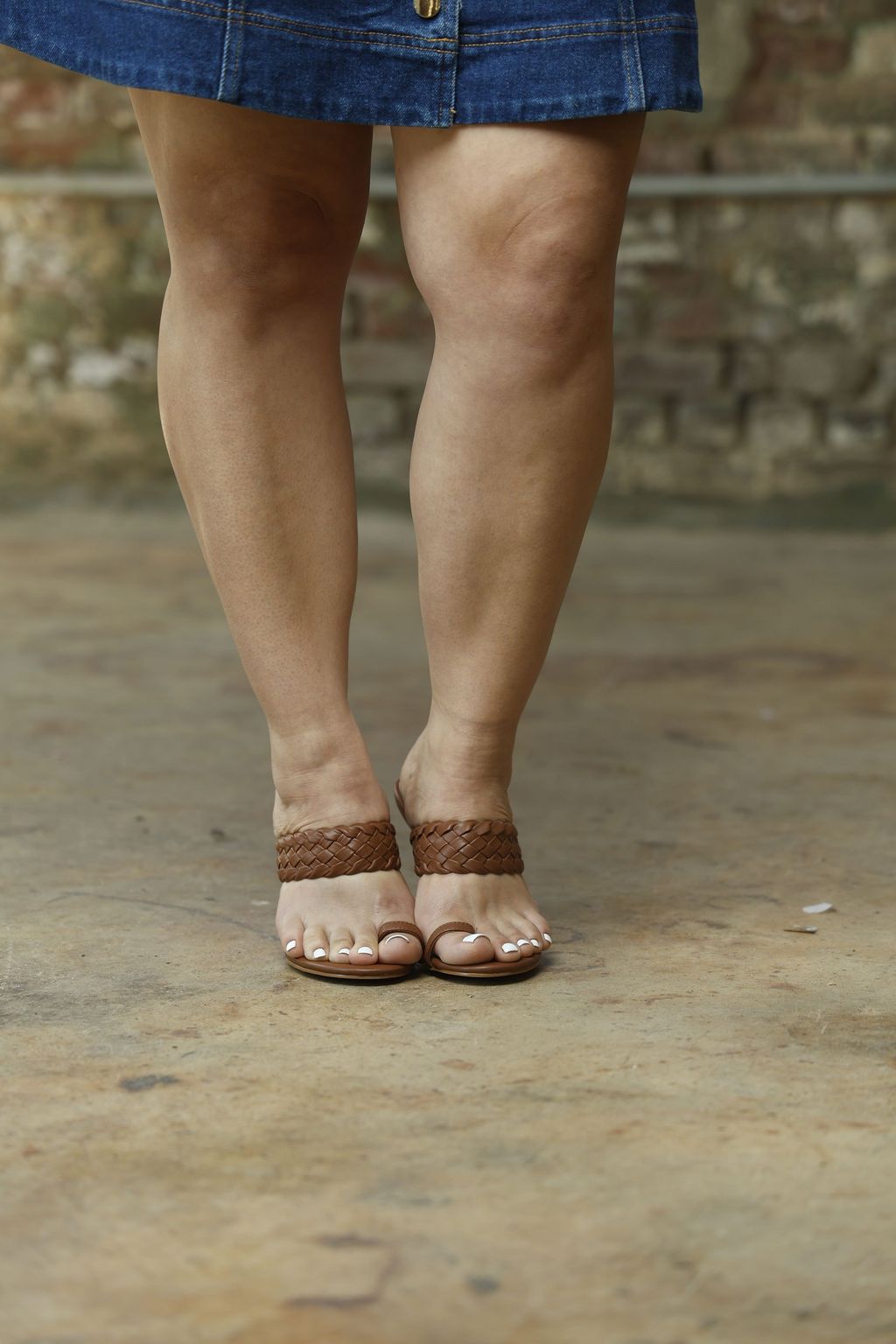 The Artisan Woven Mule in Toffee