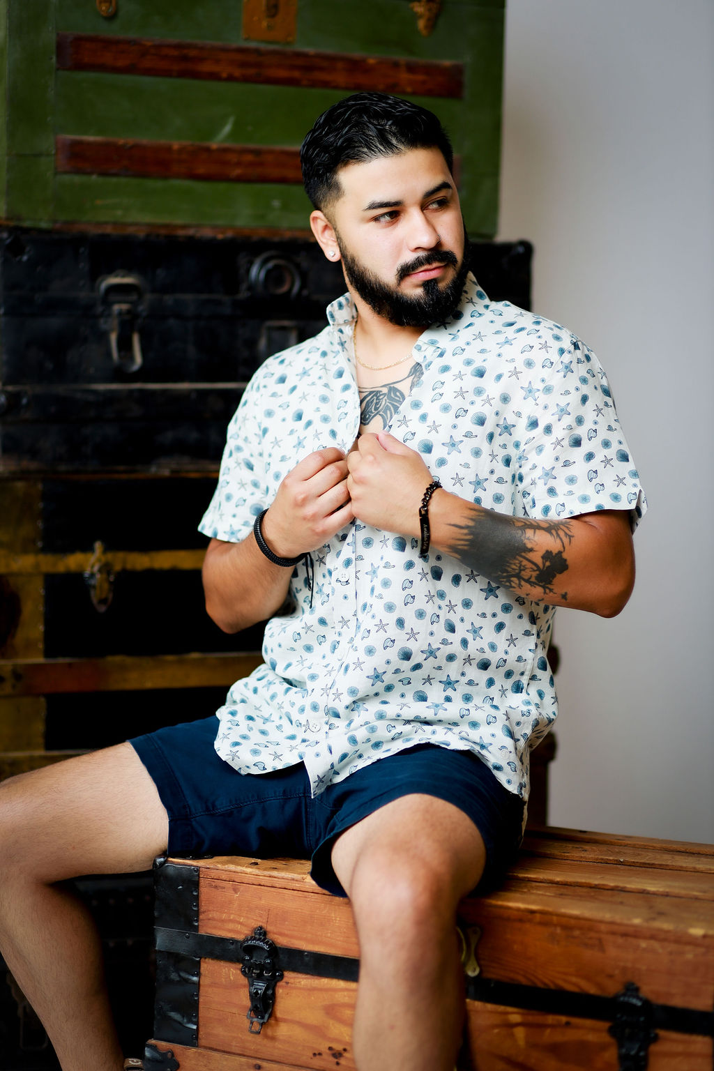 Coastal Breeze Short-sleeve Button-down