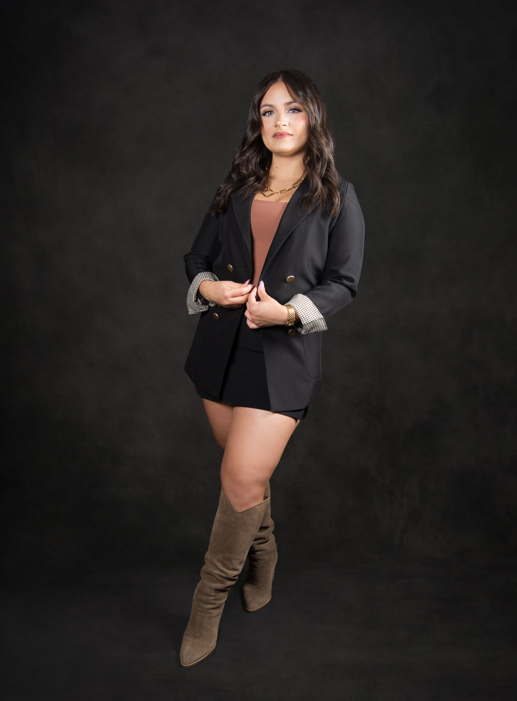 Chic Black Double-Breasted Blazer