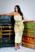 Sunlit Serenade Strapless Maxi Dress