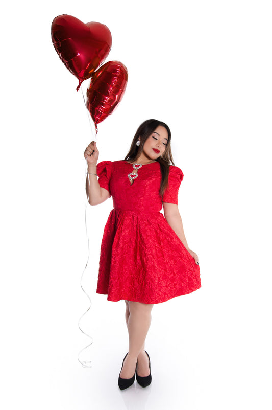 Sweetheart Jacquard Mini Dress