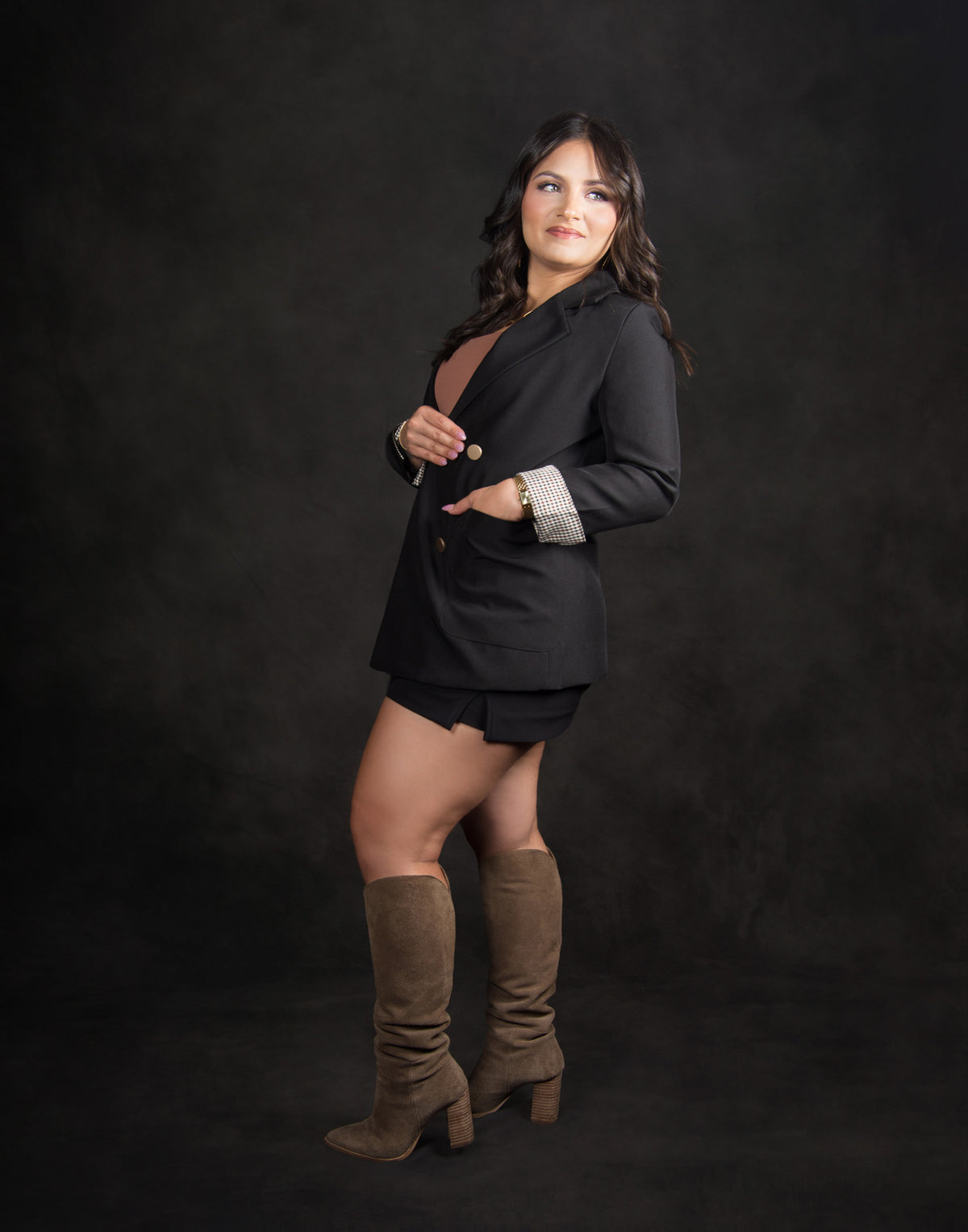 Chic Black Double-Breasted Blazer