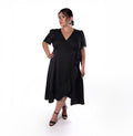 Plus Size Elegant Slit Tie Slim Fit Dress