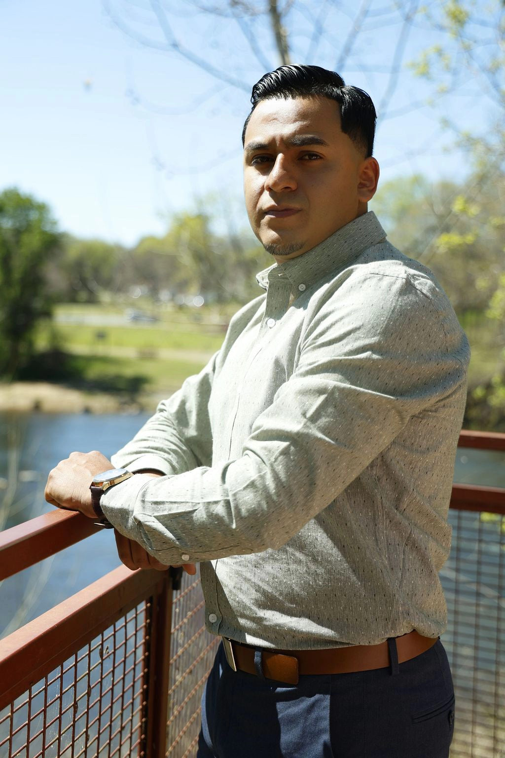 The Sage Slim-Fit Textured Button-Down